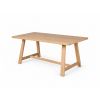Doveridge 180cm Whitewash Limed Oak Trestle Dining Table - 10% OFF AUTUMN SALE - 8