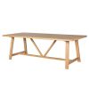 Doveridge 240cm Whitewash Limed Oak Large Trestle Dining Table - £200 OFF SUMMER SALE - 2