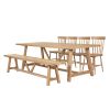 Doveridge 240cm Whitewash Limed Oak Large Trestle Dining Table - £200 OFF SUMMER SALE - 4