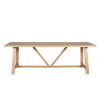 Doveridge 240cm Whitewash Limed Oak Large Trestle Dining Table - £200 OFF SUMMER SALE - 5