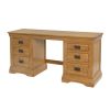 Farmhouse Double Pedestal Large Oak Dressing Table / Home Office Desk - SUMMER SALE - 3