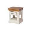 Farmhouse Cream Painted Oak Lamp Table / Bedside Table - 10% OFF SUMMER SALE - 10