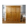 Farmhouse Country Oak Large Triple Oak Wardrobe - 20% Off Discount Code FLASH - 6