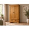 Farmhouse Country Oak Double Wardrobe with Drawer - Partially Assembled - £50 OFF AUTUMN SALE - 2 Farmhouse Country Oak Double Wardrobe with Drawer - Partially Assembled - £50 OFF AUTUMN SALE - 2