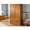 Farmhouse Country Oak Double Wardrobe with Drawer - Partially Assembled - £50 OFF AUTUMN SALE - 3 Farmhouse Country Oak Double Wardrobe with Drawer - Partially Assembled - £50 OFF AUTUMN SALE - 3