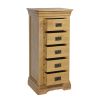 Farmhouse Country Oak 5 Drawer Tallboy Narrow Chest of Drawers - SUMMER SALE - 7 Farmhouse Country Oak 5 Drawer Tallboy Narrow Chest of Drawers - SUMMER SALE - 7
