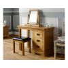 Farmhouse Country Oak Dressing Table Mirror Stool Set - SUMMER SALE - 4