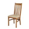 Chelsea Assembled Oak Dining Chair Cream Leather Pad - 10% OFF SUMMER SALE - 3