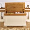 Farmhouse Country Oak Cream Painted Storage Blanket Box - SUMMER SALE - 8 Farmhouse Country Oak Cream Painted Storage Blanket Box - SUMMER SALE - 8