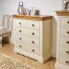 Farmhouse Country Oak Cream Painted 2 Over 3 Chest of Drawers - SUMMER SALE - 2 Farmhouse Country Oak Cream Painted 2 Over 3 Chest of Drawers - SUMMER SALE - 2