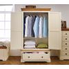Farmhouse Country Oak Cream Painted Double Wardrobe - 20% Off Discount Code FLASH - 4