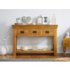 Farmhouse 3 Drawer Large Oak Console Table - £60 OFF SUMMER SALE - 3 Farmhouse 3 Drawer Large Oak Console Table - £60 OFF SUMMER SALE - 3