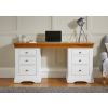 Farmhouse Country White Painted Double Pedestal Large Dressing Table / Desk - SUMMER SALE - 5