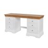Farmhouse Country White Painted Double Pedestal Large Dressing Table / Desk - SUMMER SALE - 8