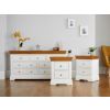 Farmhouse White Painted Oak Chest of Drawers and Pair of Bedside Tables - SUMMER SALE - 2 Farmhouse White Painted Oak Chest of Drawers and Pair of Bedside Tables - SUMMER SALE - 2