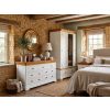 Farmhouse White Painted Oak Bedroom Set, Double Wardrobe, Large Chest of Drawers and Pair of Bedside Tables - AUTUMN SALE - 3