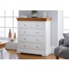 Farmhouse White Painted 2 Over 3 Oak Chest of Drawers - SUMMER SALE - 2 Farmhouse White Painted 2 Over 3 Oak Chest of Drawers - SUMMER SALE - 2