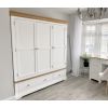 Farmhouse White Painted 3 Door Triple Wardrobe with Drawers - £200 OFF AUTUMN SALE - 2