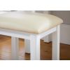Farmhouse White Painted Oak Dressing Table Stool - SUMMER MEGA DEAL - 4