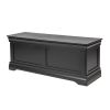 Toulouse Black Painted Large Assembled Blanket Box Storage Ottoman - SUMMER SALE - 2 Toulouse Black Painted Large Assembled Blanket Box Storage Ottoman - SUMMER SALE - 2