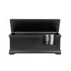 Toulouse Black Painted Large Assembled Blanket Box Storage Ottoman - SUMMER SALE - 5 Toulouse Black Painted Large Assembled Blanket Box Storage Ottoman - SUMMER SALE - 5