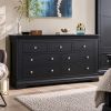 Toulouse Black Painted 3 Over 4 Large Chest of Drawers - 20% Off Discount Code FLASH - 2