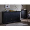 Toulouse Black Painted Grande 3 Over 4 Extra Large Chest of Drawers - 20% Off Discount Code FLASH - 13