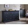 Toulouse Black Painted Grande 3 Over 4 Extra Large Chest of Drawers - 20% Off Discount Code FLASH - 2