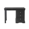 Toulouse Black Painted Single Pedestal Dressing Table - 20% Off Discount Code FLASH - 8