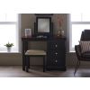 Toulouse Black Painted Single Pedestal Dressing Table - 20% Off Discount Code FLASH - 13