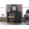 Toulouse Black Painted Single Pedestal Dressing Table - 20% Off Discount Code FLASH - 4