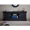 Toulouse Black Painted Large TV Unit 2 Doors and Shelf - SUMMER SALE - 3 Toulouse Black Painted Large TV Unit 2 Doors and Shelf - SUMMER SALE - 3