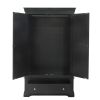 Toulouse Black Painted Double Wardrobe with Drawer - 20% Off Discount Code FLASH - 11