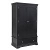 Toulouse Black Painted Double Wardrobe with Drawer - 20% Off Discount Code FLASH - 6