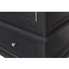 Toulouse Black Painted Large Triple Wardrobe with Drawer - 20% Off Discount Code FLASH - 13