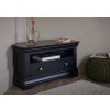 Toulouse Black Painted Fully Assembled Corner TV Unit with Drawer - 20% Off Discount Code FLASH - 2
