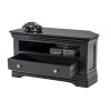 Toulouse Black Painted Fully Assembled Corner TV Unit with Drawer - 20% Off Discount Code FLASH - 7