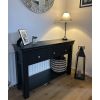 Toulouse Black Painted 3 Drawer Large Assembled Console Table - 20% Off Discount Code FLASH - 3