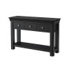 Toulouse Black Painted 3 Drawer Large Assembled Console Table - 20% Off Discount Code FLASH - 6