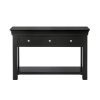 Toulouse Black Painted 3 Drawer Large Assembled Console Table - 20% Off Discount Code FLASH - 7