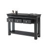 Toulouse Black Painted 3 Drawer Large Assembled Console Table - 20% Off Discount Code FLASH - 8