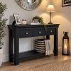 Toulouse Black Painted 3 Drawer Large Console Table Fully Assembled - £50 OFF AUTUMN SALE - 3 Toulouse Black Painted 3 Drawer Large Console Table Fully Assembled - £50 OFF AUTUMN SALE - 3