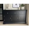 Toulouse 140cm Large Black Painted Sideboard Storage Unit - £80 Off Autumn Sale - 4 Toulouse 140cm Large Black Painted Sideboard Storage Unit - £80 Off Autumn Sale - 4