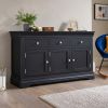 Toulouse 140cm Large Black Painted Sideboard Storage Unit - £80 Off Autumn Sale - 5 Toulouse 140cm Large Black Painted Sideboard Storage Unit - £80 Off Autumn Sale - 5