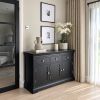 Toulouse 140cm Large Black Painted Sideboard Storage Unit - £80 Off Autumn Sale - 6 Toulouse 140cm Large Black Painted Sideboard Storage Unit - £80 Off Autumn Sale - 6