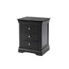 Toulouse Black Painted 3 Drawer Grande Large Assembled Bedside Table - £50 OFF SUMMER SALE - 7
