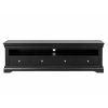 Toulouse Black Painted Grande 1.8m Large TV Unit with 4 Drawers - £60 Off Autumn Sale - 5 Toulouse Black Painted Grande 1.8m Large TV Unit with 4 Drawers - £60 Off Autumn Sale - 5