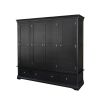 Toulouse Black Painted 4 Door Quad Extra Large Wardrobe - 20% Off Discount Code FLASH - 2 Toulouse Black Painted 4 Door Quad Extra Large Wardrobe - 20% Off Discount Code FLASH - 2