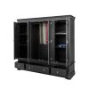 Toulouse Black Painted 4 Door Quad Extra Large Wardrobe - 20% Off Discount Code FLASH - 5 Toulouse Black Painted 4 Door Quad Extra Large Wardrobe - 20% Off Discount Code FLASH - 5