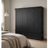 Toulouse Black Painted 4 Door Quad Extra Large Wardrobe - £200 OFF AUTUMN SALE - 2 Toulouse Black Painted 4 Door Quad Extra Large Wardrobe - £200 OFF AUTUMN SALE - 2